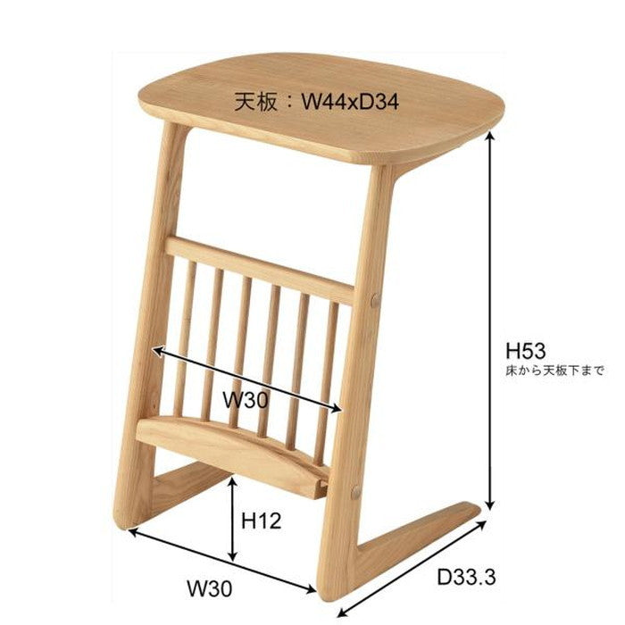ヘンリー サイドテーブル ナチュラル W44×D39×H55 azu-hot-535