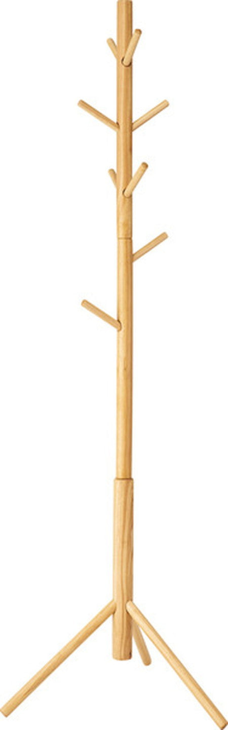 ポールハンガー ナチュラル W50×D50×H169 ポールハンガー ハンガー 収納 コートハンガー 帽子 天然木 シンプル おしゃれ 北欧 韓国インテリア ナチュラル azu-how-007の画像