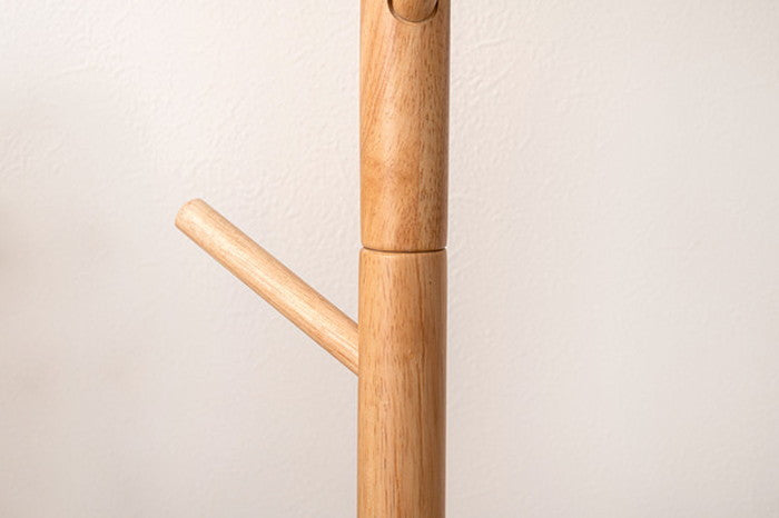 ポールハンガー ナチュラル W50×D50×H169 ポールハンガー ハンガー 収納 コートハンガー 帽子 天然木 シンプル おしゃれ 北欧 韓国インテリア ナチュラル azu-how-007の画像