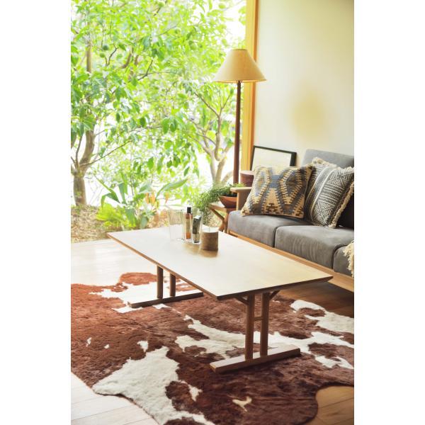 センターテーブル ナチュラル W115×D57×H40  azu-jpt-256の画像