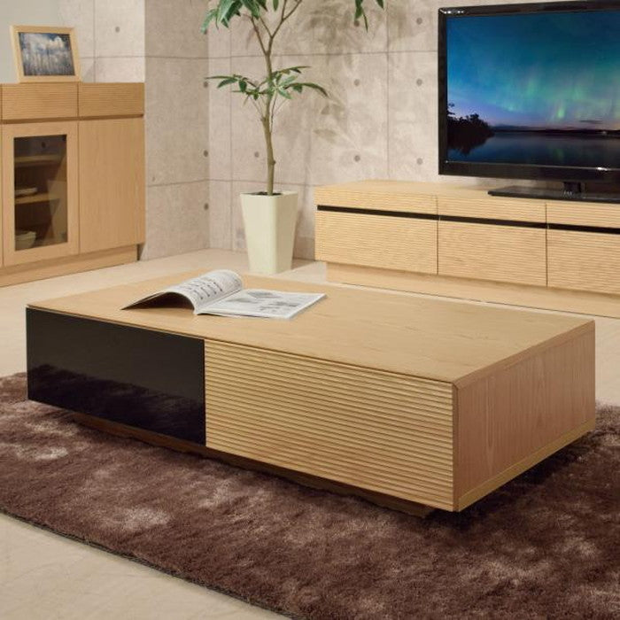 フルモス 120センターテーブル ナチュラル ブラウン W120×D60×H30  azu-jpt-334の画像