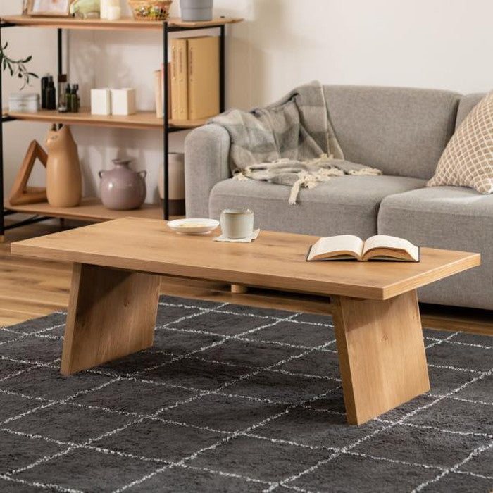 リビングテーブル センターテーブル ナチュラル ブラウン W120×D55×H38 リビングテーブル センターテーブル ローテーブル テーブル 幅120? 長方形 ナチュラル おしゃれ シンプル 大きめ 日本製 azu-jpt-89の画像