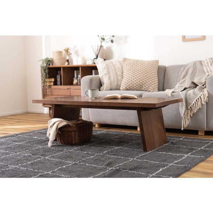 リビングテーブル センターテーブル ナチュラル ブラウン W120×D55×H38 リビングテーブル センターテーブル ローテーブル テーブル 幅120? 長方形 ナチュラル おしゃれ シンプル 大きめ 日本製 azu-jpt-89の画像