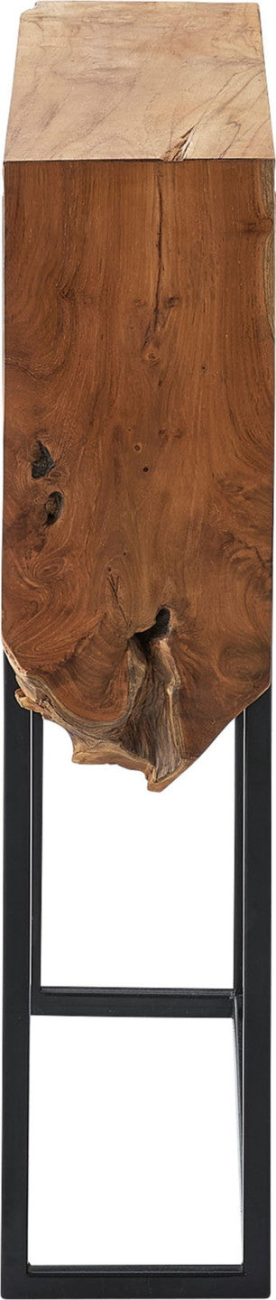 コンソール ブラウン W60×D18.5×H80.5  azu-jw-305の画像