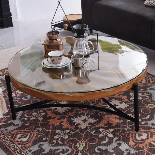 ラウンドテーブル ブラウン φ90×H36  azu-jw-638の画像