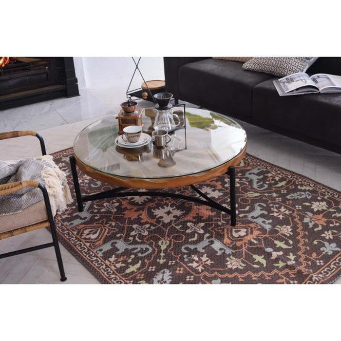 ラウンドテーブル ブラウン φ90×H36  azu-jw-638の画像