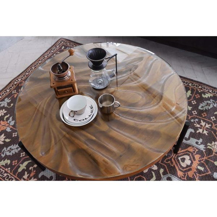 ラウンドテーブル ブラウン φ90×H36  azu-jw-638の画像