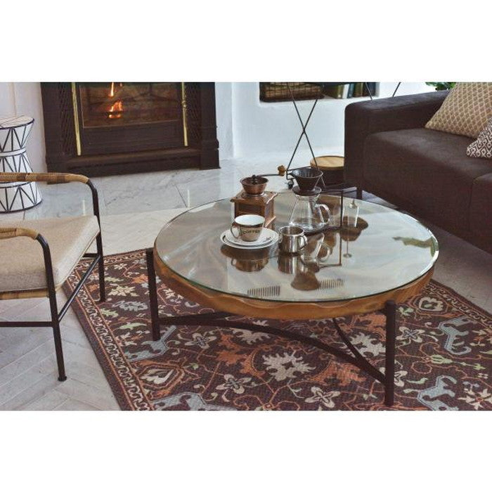 ラウンドテーブル ブラウン φ90×H36  azu-jw-638の画像