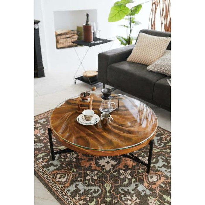 ラウンドテーブル ブラウン φ90×H36  azu-jw-638の画像