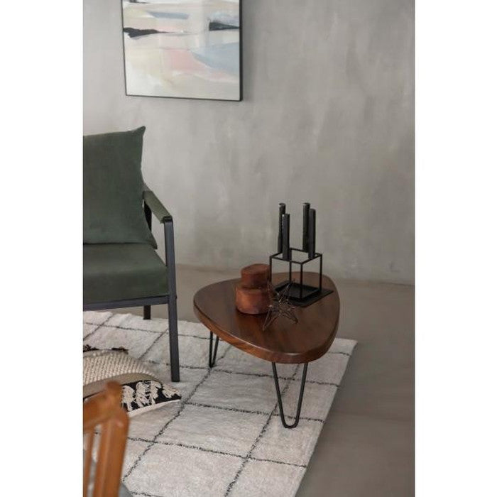 センターテーブル ブラウン W80×D55×H30  azu-jw-640の画像