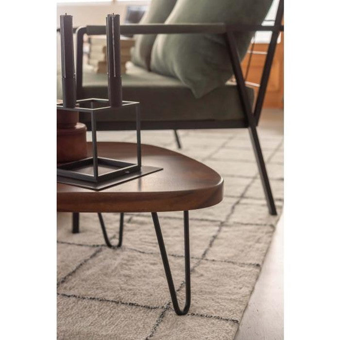 センターテーブル ブラウン W80×D55×H30  azu-jw-640の画像