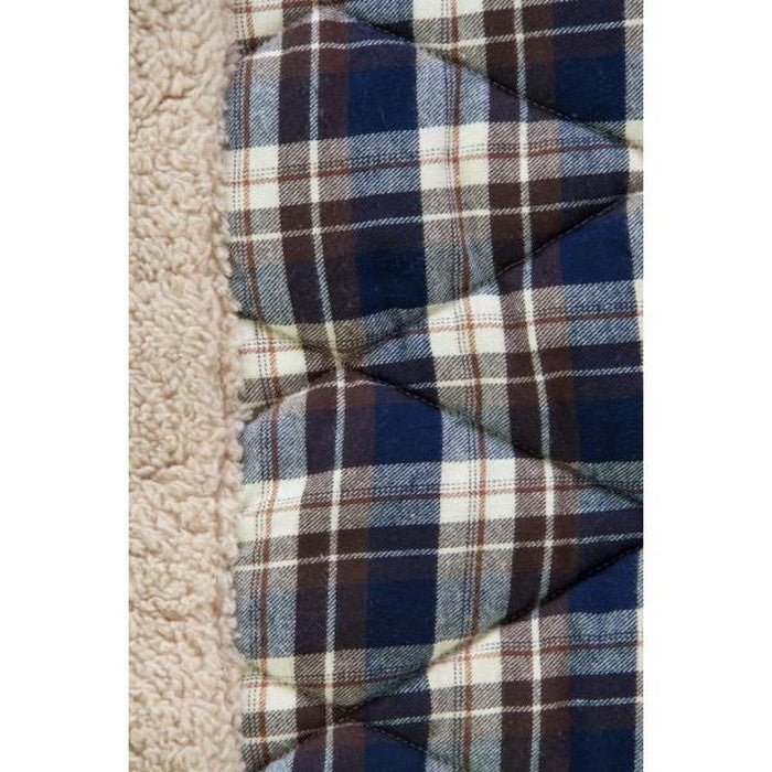 薄掛 コタツ布団 こたつ 正方形 チェック ブルー W190×D190  azu-kk-103の画像