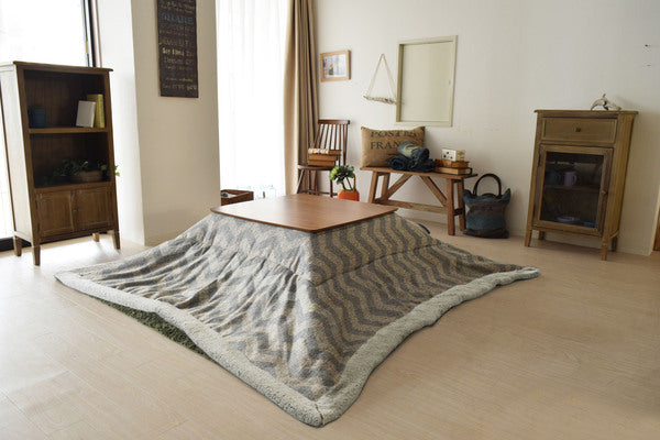 薄掛 コタツ布団 こたつ 正方形 グレー W190×D190  azu-kk-131の画像