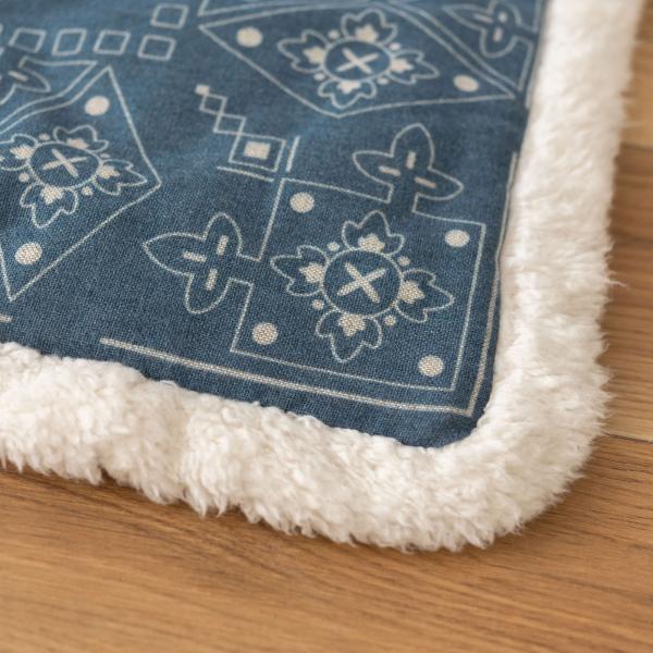 薄掛 コタツ布団 こたつ 正方形 インディゴ W185×D185  azu-kk-137の画像