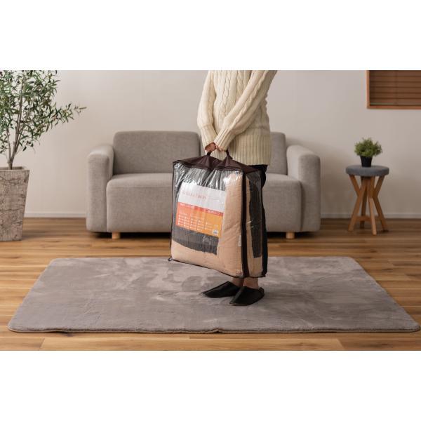 薄掛 コタツ布団 こたつ 長方形 グレー ネイビー W190×D230  azu-kk-140の画像