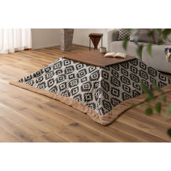 薄掛 コタツ布団 こたつ 正方形 ホワイト W190×D190  azu-kk-145の画像