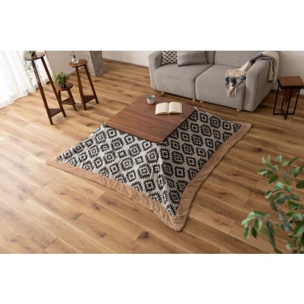 薄掛 コタツ布団 こたつ 正方形 ホワイト W190×D190  azu-kk-145の画像