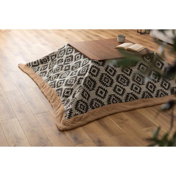 薄掛 コタツ布団 こたつ 正方形 ホワイト W190×D190  azu-kk-145の画像