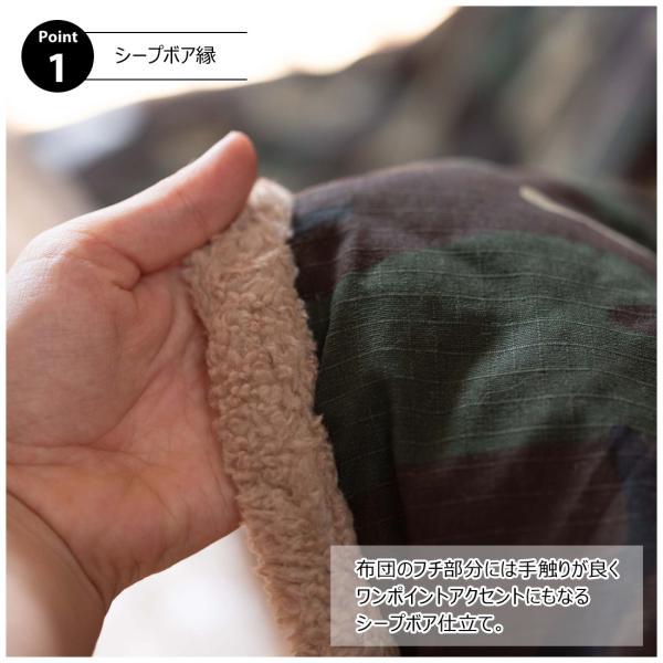 薄掛 コタツ布団 こたつ 正方形 グリーン W190×D190  azu-kk-147の画像