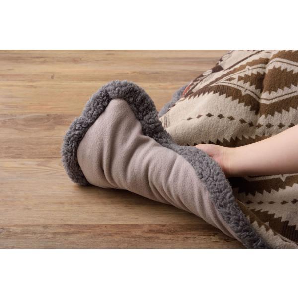 薄掛 コタツ布団 こたつ 正方形 ベージュ W190×D190  azu-kk-149の画像