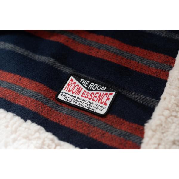 薄掛 コタツ布団 こたつ 長方形 ネイビー W190×D230 こたつ布団 ボーダー ストライプ シンプル 洋室 和室 リビング 長方形 約190?230 掛ふとん おしゃれ 薄掛け フリース 保温性 正方形こたつ布団 ふとん ネイビーとレッドのボーダー柄 azu-kk-160の画像