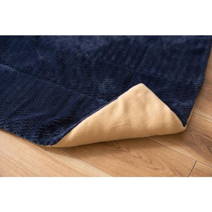 薄掛 コタツ布団 こたつ 正方形 グレー ネイビー W190×D190 こたつ こたつ布団 コタツふとん こたつふとん 癒し 保温正方形 サイズ約190?190 シンプル おしゃれ ヘリンボーン柄 モダン カジュアル 西海岸 ヴィンテージ ナチュラル 北欧 和室 薄掛け フリース なめらかな肌触り azu-kk-163の画像