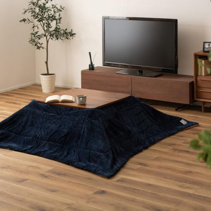 薄掛 コタツ布団 こたつ 正方形 グレー ネイビー W190×D190 こたつ こたつ布団 コタツふとん こたつふとん 癒し 保温正方形 サイズ約190?190 シンプル おしゃれ ヘリンボーン柄 モダン カジュアル 西海岸 ヴィンテージ ナチュラル 北欧 和室 薄掛け フリース なめらかな肌触り azu-kk-163の画像