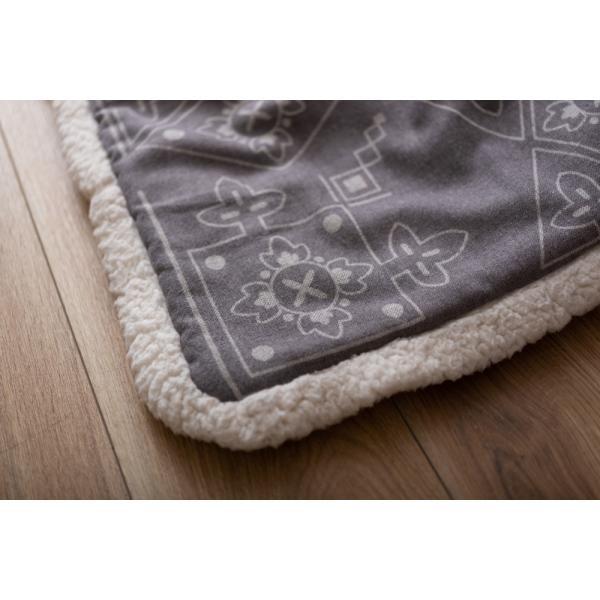 薄掛 コタツ布団 こたつ 正方形 グレー W185×D185  azu-kk-237の画像