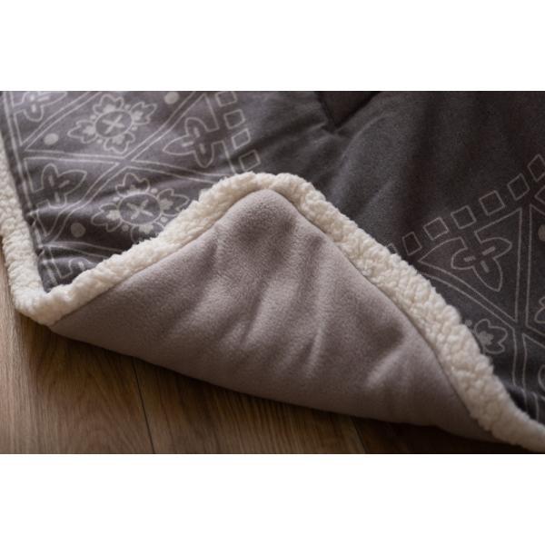 薄掛 コタツ布団 こたつ 正方形 グレー W185×D185  azu-kk-237の画像