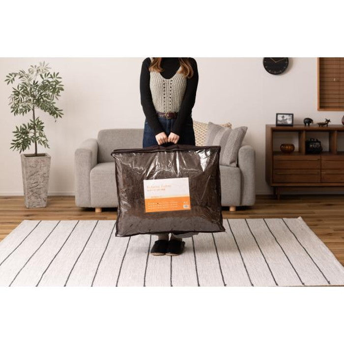 省スペース コタツ掛布団 長方形 ブラウン W190×D230  azu-kk-520の画像