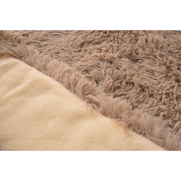 省スペース コタツ掛布団 正方形 ベージュ ブラウン W185×D185  azu-kk-575の画像