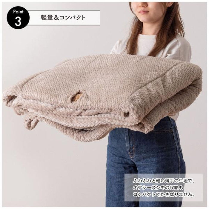 ダイニング 用こたつ布団 ベージュ グレー アイボリー W247×D202  azu-kk-601の画像