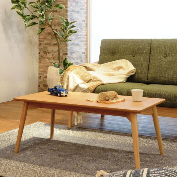 カラメリ センターテーブル ブラウン ナチュラル W100×D50×H40 テーブル ローテーブル リビングテーブル かわいい 北欧 おしゃれ センターテーブル パソコンデスク シンプル 木製 天然木 ウッド 幅100センチ 1人暮らし カジュアル ブラウン azu-krm-100の画像