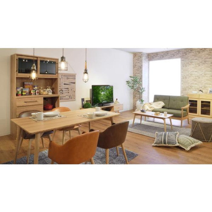 カラメリ センターテーブル ブラウン ナチュラル W100×D50×H40 テーブル ローテーブル リビングテーブル かわいい 北欧 おしゃれ センターテーブル パソコンデスク シンプル 木製 天然木 ウッド 幅100センチ 1人暮らし カジュアル ブラウン azu-krm-100の画像