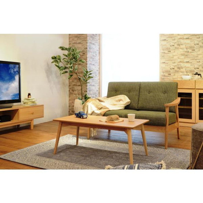 カラメリ センターテーブル ブラウン ナチュラル W100×D50×H40 テーブル ローテーブル リビングテーブル かわいい 北欧 おしゃれ センターテーブル パソコンデスク シンプル 木製 天然木 ウッド 幅100センチ 1人暮らし カジュアル ブラウン azu-krm-100の画像