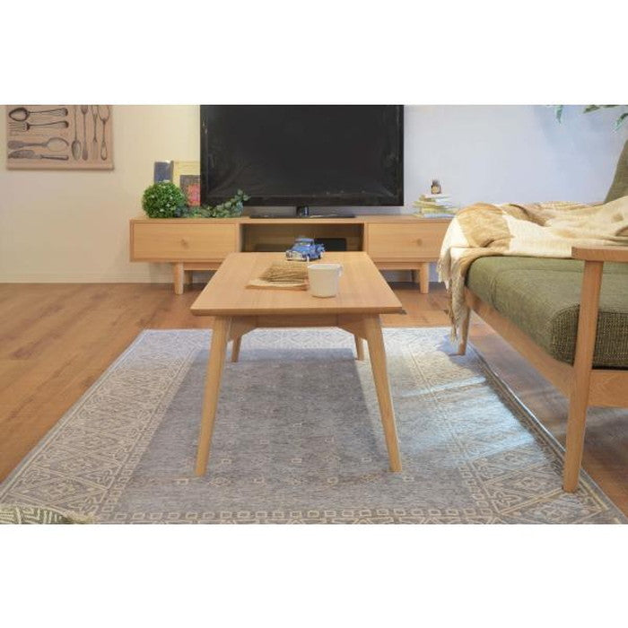 カラメリ センターテーブル ブラウン ナチュラル W100×D50×H40 テーブル ローテーブル リビングテーブル かわいい 北欧 おしゃれ センターテーブル パソコンデスク シンプル 木製 天然木 ウッド 幅100センチ 1人暮らし カジュアル ブラウン azu-krm-100の画像