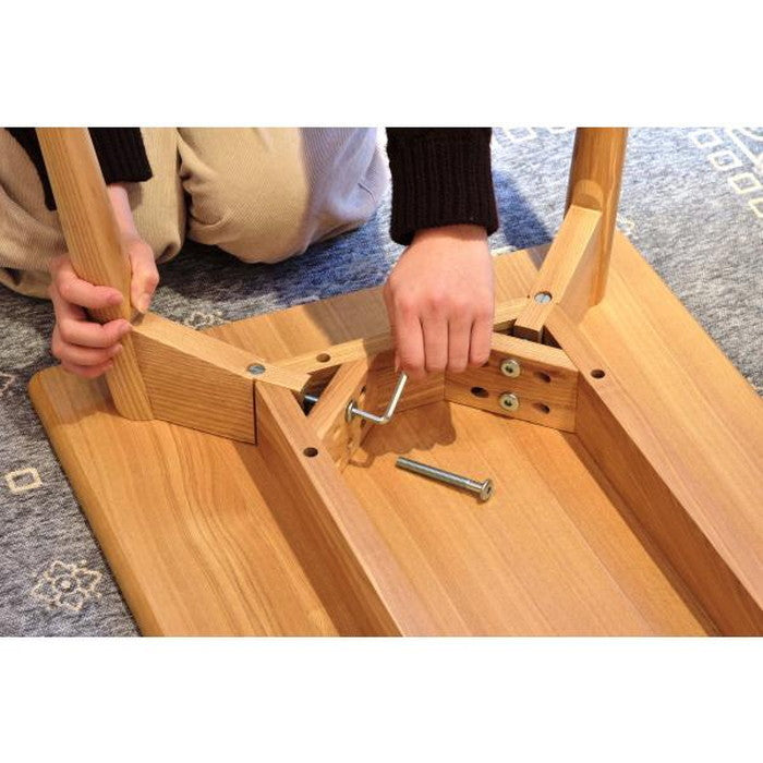 カラメリ センターテーブル ブラウン ナチュラル W100×D50×H40 テーブル ローテーブル リビングテーブル かわいい 北欧 おしゃれ センターテーブル パソコンデスク シンプル 木製 天然木 ウッド 幅100センチ 1人暮らし カジュアル ブラウン azu-krm-100の画像