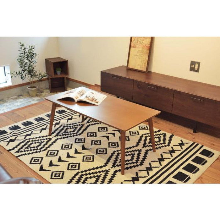 カラメリ センターテーブル ブラウン ナチュラル W100×D50×H40 テーブル ローテーブル リビングテーブル かわいい 北欧 おしゃれ センターテーブル パソコンデスク シンプル 木製 天然木 ウッド 幅100センチ 1人暮らし カジュアル ブラウン azu-krm-100の画像