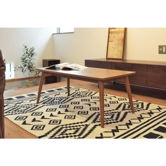 カラメリ センターテーブル ブラウン ナチュラル W100×D50×H40 テーブル ローテーブル リビングテーブル かわいい 北欧 おしゃれ センターテーブル パソコンデスク シンプル 木製 天然木 ウッド 幅100センチ 1人暮らし カジュアル ブラウン azu-krm-100の画像