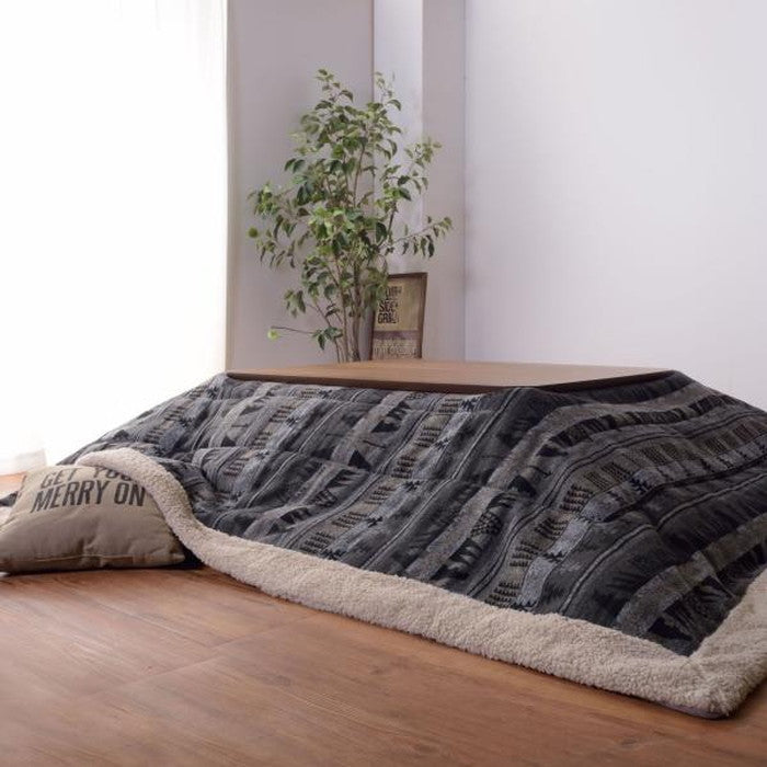 こたつ 炬燵 コタツテーブル ブラウン W75×D75×H38 こたつ 炬燵 ウォルナット 天然木 リビングコタツ センターテーブル 木製品 カフェテーブル こたつ布団ずれない構造 北欧 おしゃれ シンプル モダン 和室 洋室 ひとり暮らし テーブル 幅75センチ azu-kt-107の画像