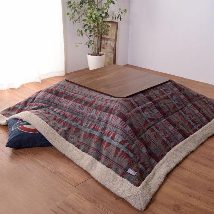 こたつ 炬燵 コタツテーブル ブラウン W75×D75×H38 こたつ 炬燵 ウォルナット 天然木 リビングコタツ センターテーブル 木製品 カフェテーブル こたつ布団ずれない構造 北欧 おしゃれ シンプル モダン 和室 洋室 ひとり暮らし テーブル 幅75センチ azu-kt-107の画像