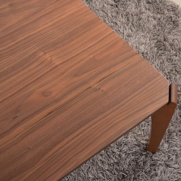 こたつ 炬燵 コタツテーブル ブラウン W75×D75×H38 こたつ 炬燵 ウォルナット 天然木 リビングコタツ センターテーブル 木製品 カフェテーブル こたつ布団ずれない構造 北欧 おしゃれ シンプル モダン 和室 洋室 ひとり暮らし テーブル 幅75センチ azu-kt-107の画像