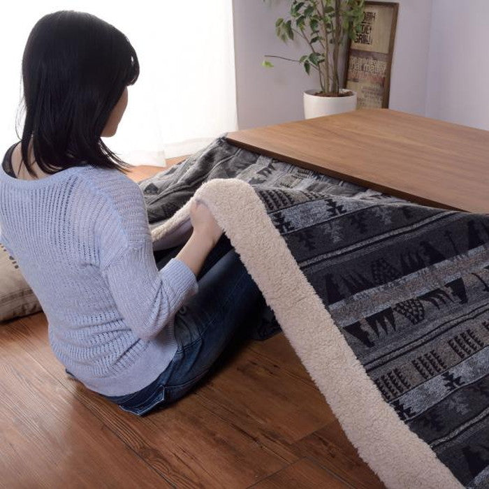 こたつ 炬燵 コタツテーブル ブラウン W105×D75×H38  azu-kt-108の画像