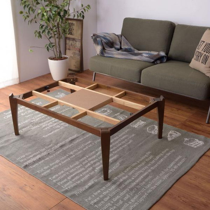 こたつ 炬燵 コタツテーブル ブラウン W105×D75×H38  azu-kt-108の画像