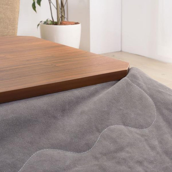 こたつ 炬燵 コタツテーブル ブラウン W90×D60×H38 こたつ 炬燵 ウォルナット 天然木 リビングコタツ センターテーブル 木製品 カフェテーブル こたつ布団ずれない構造 北欧 おしゃれ シンプル モダン 和室 洋室 ひとり暮らし テーブル 幅90センチ azu-kt-109の画像