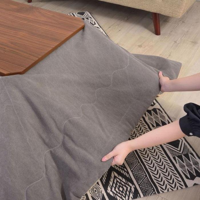 こたつ 炬燵 コタツテーブル ブラウン W90×D60×H38 こたつ 炬燵 ウォルナット 天然木 リビングコタツ センターテーブル 木製品 カフェテーブル こたつ布団ずれない構造 北欧 おしゃれ シンプル モダン 和室 洋室 ひとり暮らし テーブル 幅90センチ azu-kt-109の画像