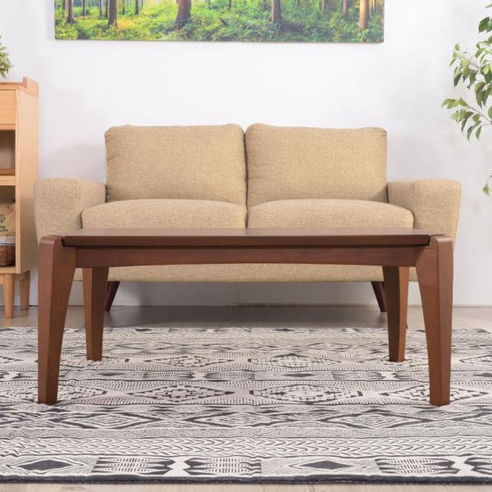 こたつ 炬燵 コタツテーブル ブラウン W90×D60×H38 こたつ 炬燵 ウォルナット 天然木 リビングコタツ センターテーブル 木製品 カフェテーブル こたつ布団ずれない構造 北欧 おしゃれ シンプル モダン 和室 洋室 ひとり暮らし テーブル 幅90センチ azu-kt-109の画像