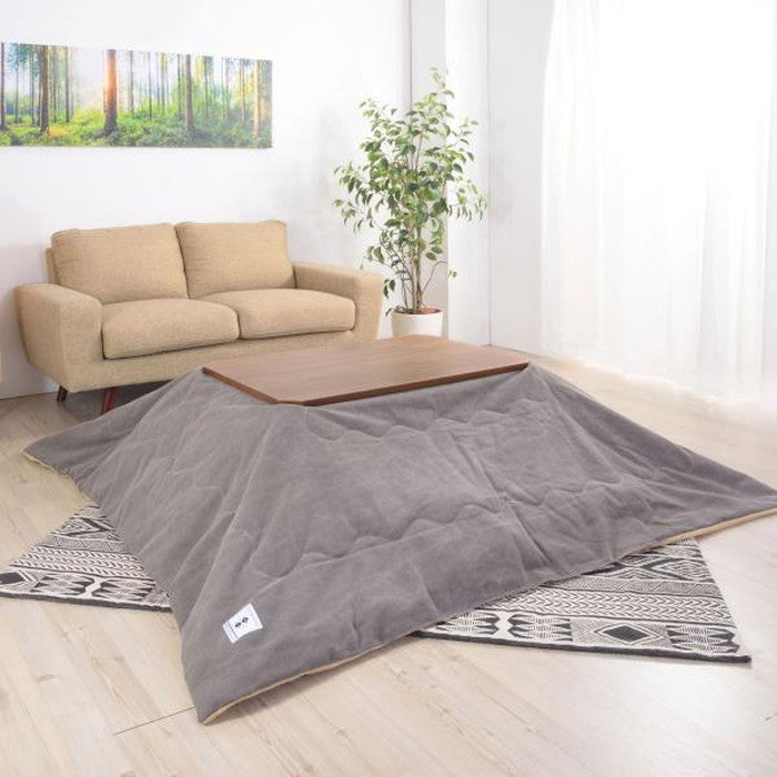 こたつ 炬燵 コタツテーブル ブラウン W90×D60×H38 こたつ 炬燵 ウォルナット 天然木 リビングコタツ センターテーブル 木製品 カフェテーブル こたつ布団ずれない構造 北欧 おしゃれ シンプル モダン 和室 洋室 ひとり暮らし テーブル 幅90センチ azu-kt-109の画像