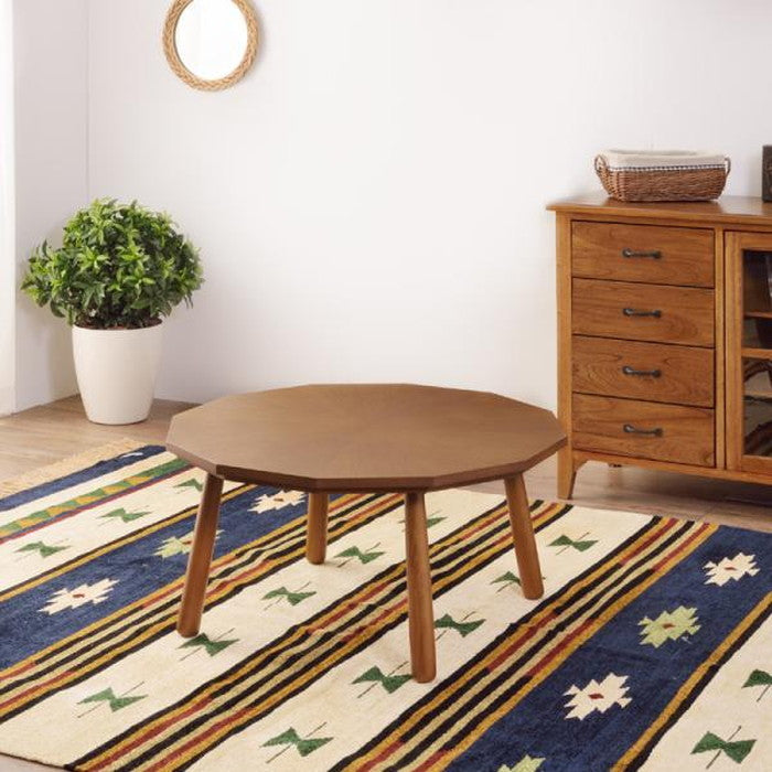 こたつ 炬燵 コタツテーブル ブラウン W80×D80×H39  azu-kt-110の画像