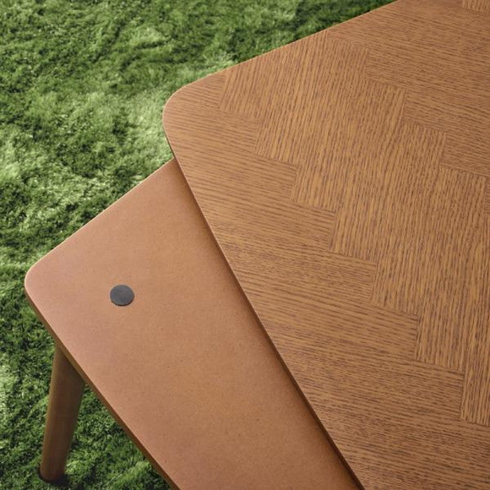 こたつ 炬燵 コタツテーブル ブラウン W90×D50×H36  azu-kt-111の画像